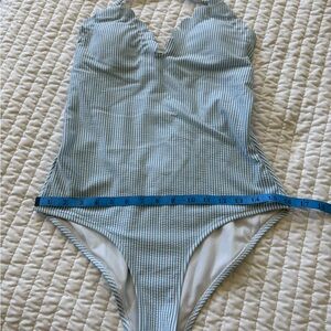 Jessica Simpson striped Blue and White Swimsuit Size Medium